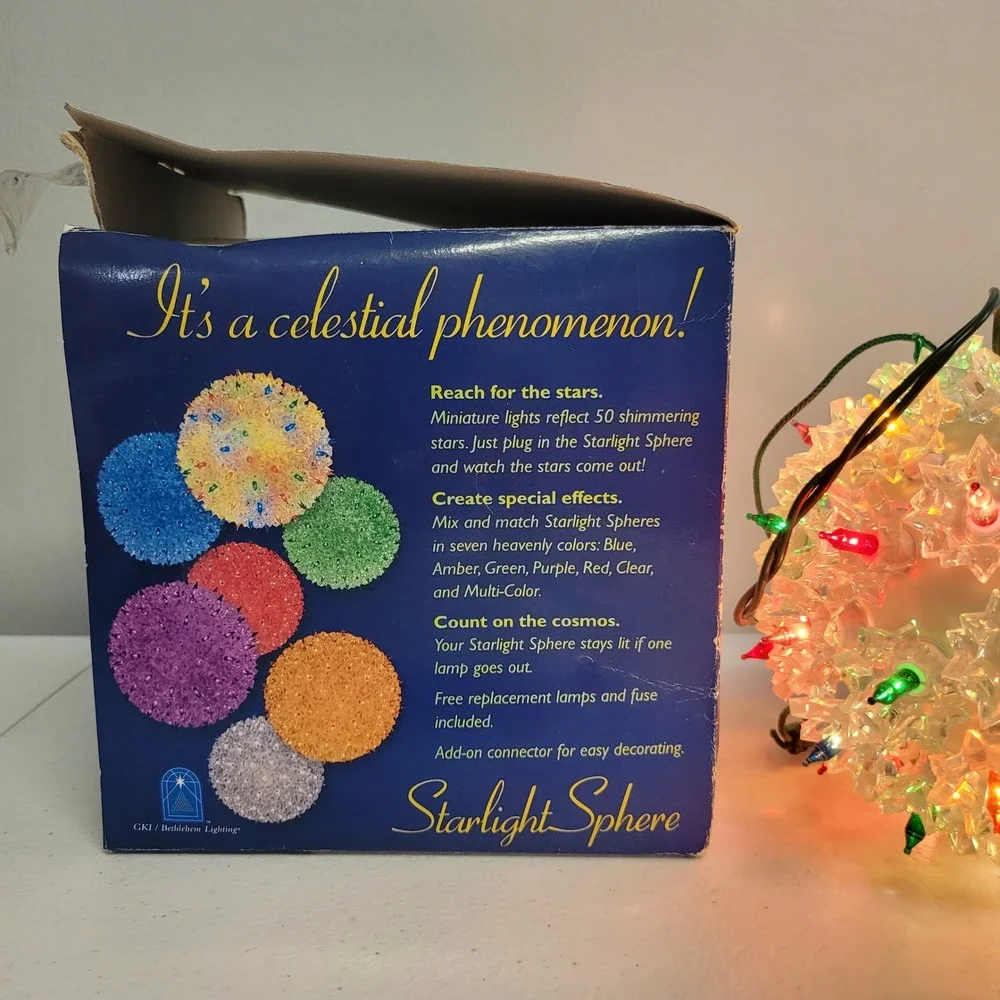 GKI Bethlehem Lighting Starlight Sphere Multi Color 50 Light‎ Indoor Outdoor